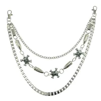 Pantalones de hombre Rock Cintura Cinturón Cartera Hop Cadena Hip Jeans Calavera Cadenas colgantes Foto 1 de 4