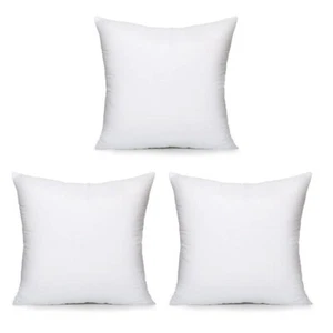 Paquete de 3 almohadillas de cojín 18"" x 18"" extra lleno cojín interior inserto relleno dispersión - Imagen 1 de 89