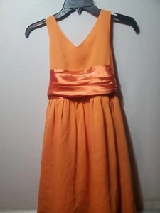 Girls MY BEST KID Dress Orange Sz 9-10 - Picture 1 of 7