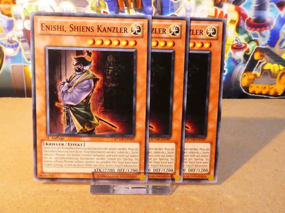 Yugioh Playset 3x Enishi, Shiens Kanzler RYMP DE097/ 1. Auflage/ Near Mint - Bild 1 von 1