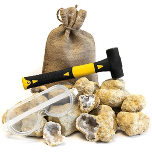 ASR Outdoor 12pc Moroccan Break Your Own Geodes Kit with Sledge Hammer - Picture 1 of 11