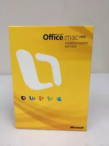 Microsoft Office Mac 2008 Home And Student Edition Disc With Manual - Picture 1 of 8