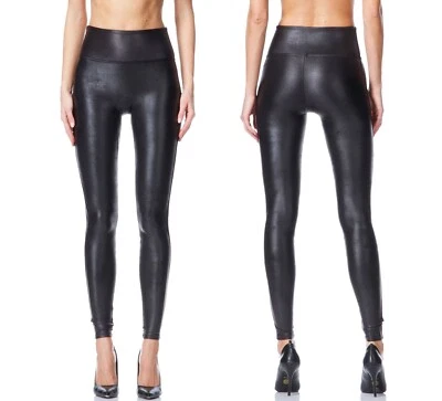 Leggings Spanx de cuero sintético negros talla XS #2437, NUEVOS SIN ETIQUETAS, venta al por menor $98 Foto 1 de 4
