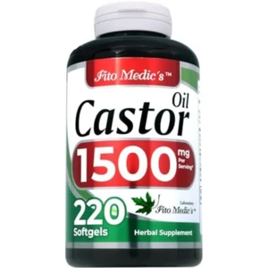 Castor Oil 1500mg | 220 Softgel Pills | Gluten Free,Non-GMO | Organic Castor - Picture 1 of 4