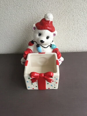 Bella-Peinte à la main - Porte-Pot à bougies - Céramique-24 Cm -Partylite - Neuf - Photo 1/4