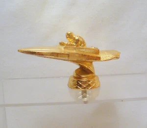ADORNO DE CAPÓ DE METAL DORADO DE COLECCIÓN PARA TROFEO TOP MOTOCICLETAS BARCOS HOT RODS 50 - Imagen 1 de 4