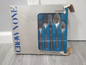 Crown One Young Rose 50 Piece Flatware - Picture 1 of 24