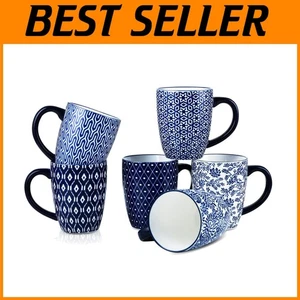 16 oz Porcelain Tea Mugs - Dishwasher & Microwave Safe - Picture 1 of 9
