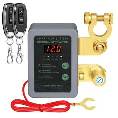 Kill Switch for Car - 12V Remote Battery Disconnect Switch With digital display - Image 1 of 4