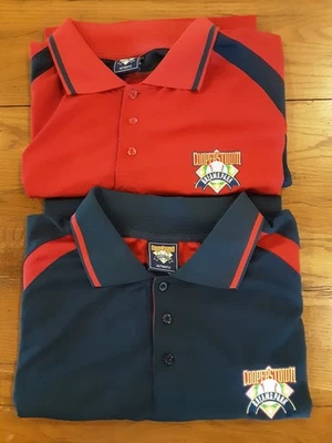 Set Of 2-COOPERSTOWN Dreams Park Baseball Hall Fame MLB Shirts Polo Blue Red XL Foto 1 de 4