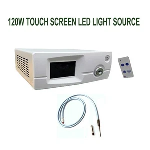 120W LED Cold Light Source for Storz/Wolf Endoscopy AC110-240V w/Fiber - Picture 1 of 5