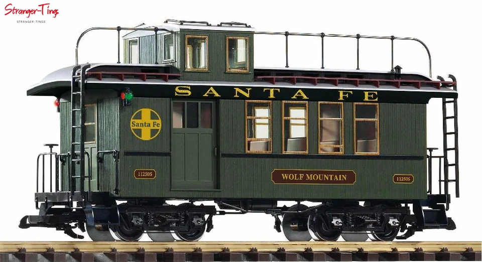 Piko Santa Fe Wood Combine 112505 Metal Wheels & Lit Markers G Gauge - Image 1 of 1