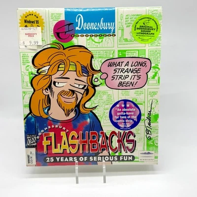 Doonesbury Toonscapes Flashbacks Big Box PC New Sealed 1995 Windows 95 & 3.1 - Image 1 of 4