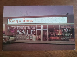 c1960s Rohm & Haas Plexiglas ad, Ring and Sons Furniture, old cars - Picture 1 of 2