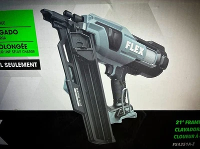Clavadora de marcos de cabeza plana inalámbrica FLEX 3-1/2 pulgadas 21 grados FX4351A *SOLO HERRAMIENTA* Foto 1 de 4