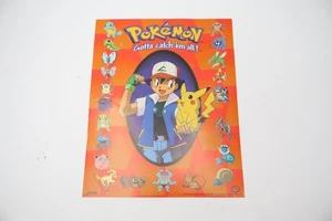 1999 Pokémon Ash & Pikachu 8x10 Scorpio Posters Official Nintendo Print - Picture 1 of 5