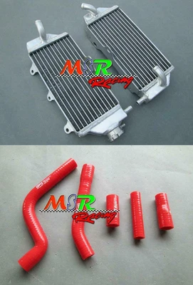 Radiador de alumínio e mangueira de silicone vermelha Yamaha YZ250F para 2010 2011 2012 - Imagem 1 de 4