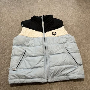 Bogner Daunengilet blue White Black womens gilet Bodywarmer Large - Picture 1 of 6