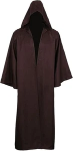 kinstell Kapuzengewand Ritter schwarz Tunika Uniform Full Halloween Dart Robe (braun) - Bild 1 von 4