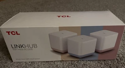 TCL LinkHub AC1200 Dual-Band Gigabit Mesh Wi-Fi Router (3 Pack) -NIB - Image 1 of 4