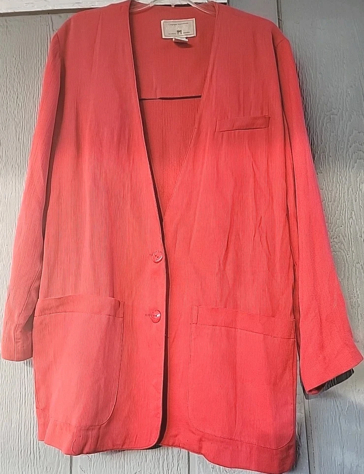 Vtg Express Compagnie Internationale Red Blazer British Crown Colony Hong Kong - Image 1 of 4