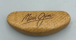 Maui Jim Woven Faux Bamboo Sunglasses Clamshell Hard Glasses Case Only Pre-Owned - Picture 1 of 3