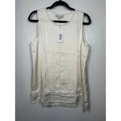 Nuevo con etiquetas Nuevo Camiseta sin mangas Amour Vert Silk Zola Doble Crema Cuello Redondo Sin mangas Talla M Foto 1 de 4