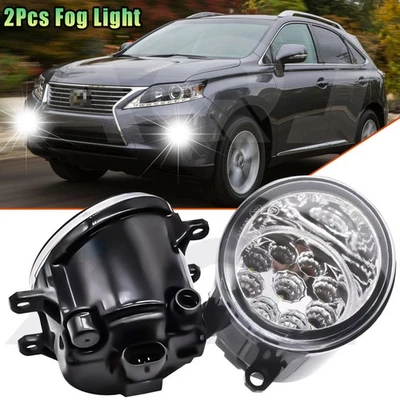 Pair Front Bumper LED Fog Light Clear Driving Lamps For Lexus RX350 2008-2014 Foto 1 de 4