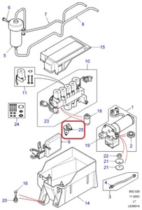 (1) SOPORTE ORIGINAL LAND ROVER RQU100100 - Compresor de aire de suspensión - Imagen 1 de 4