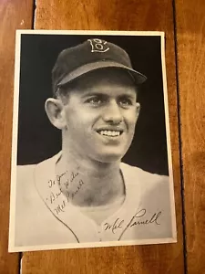 MEL PARNELL AUTOGRAPHED VINTAGE 1940S BOSTON RED SOX STADIUM PHOTO 6.5" X 9" - Picture 1 of 5