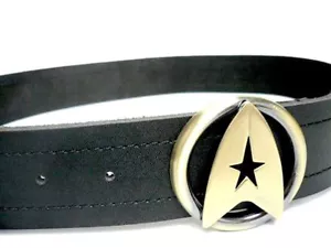 TWOK LEATHER BELT Star Trek Gold Costume Uniform - Picture 1 of 4