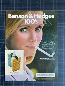 Vintage 1976 Benson & Hedges Cigarettes Print Ad - Picture 1 of 2