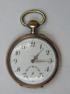 Vintage Lotus Watch Co. 10j Hand Wind Pocket Watch w/ 0.800 Silver Case - Picture 1 of 4