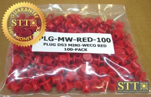 ENCHUFE TELECT PLG-MW-RED DS3 MINI-WECO ROJO PAQUETE DE 100 - Imagen 1 de 2