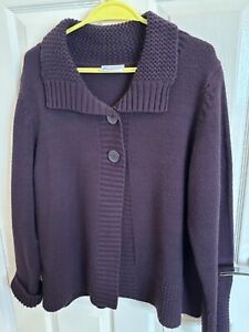 bhs cardigan size 20 - Purple Large Button On Front
