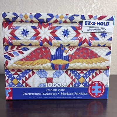 Quebra-cabeça Ceaco - Colchas Patrióticas - 1000 peças maiores - Imagem 1 de 4