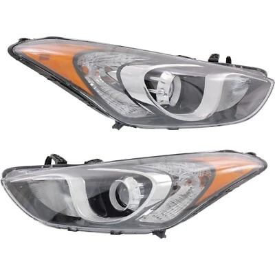 Driver & Passenger Side Headlight Set For 2013-2017 Elantra GT Hatchback - Image 1 of 4