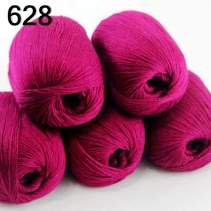 Sale 5BallsX50g Super Soft Warm Cashmere Wool Hand Scarves Crochet Knit Yarn 28 - Picture 1 of 12