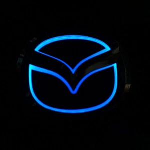 Blue 5D Front Grill LED Light Emblem Illuminated Logo Badge for Mazda 10.1x8.2cm - Picture 1 of 6