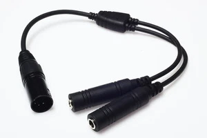 Wirenest GA Twin Plug to Airbus XLR Headset Adapter - Picture 1 of 3