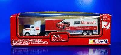 Racing Champions 1993 escala 1:64 Geoff Bodine Motorcraft Ford Team Transporter Foto 1 de 2