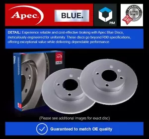 2x Brake Discs Pair Solid fits BMW X5 E53 3.0D Rear 01 to 06 323mm Set Apec Blue - Picture 1 of 2