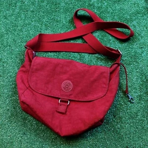 Kipling Shoulder Bag Red Travel outdoors lightweight zippers casual crossbody - Picture 1 of 10