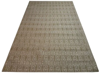 Flat Woven Carpet Jacquard Beige Viscose Cotton 150x240 Cm Debbbich JST16 - Image 1 of 4