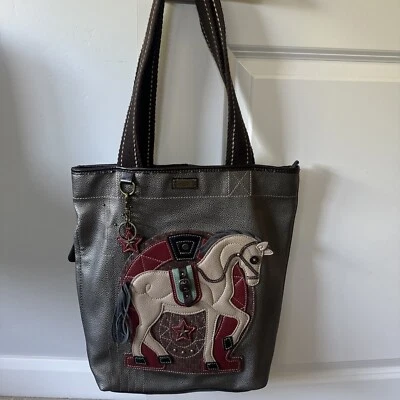 Bolso de Hombro Hobo Caballo Chala Cuero Vegano Ecuestre Foto 1 de 4