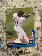 2020 TOPPS NOW BLUE PARALLEL CARD 40/49 OAKLAND ATHLETICS MARK CANHA #312