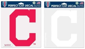 MLB Cleveland Guardians Wincraft Clear or Color 8" x 8" Perfect Cut Decals NEW! - Picture 1 of 3
