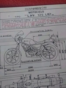 Moto LAVERDA ZUNDAPP 125 LB/1 1984 SCHEDA Originale Omologazione ASI FMI MCTC - Imagen 1 de 7