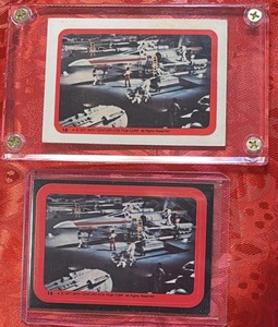 1977 STAR WARS STICKER CARD #18 THE REBEL FLEET WHITE BORDER LOT￼