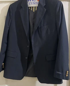 NAUTICA Dress Blues Blazer Jacket Boys 18 3 Gold Button Cuffs - Picture 1 of 4
